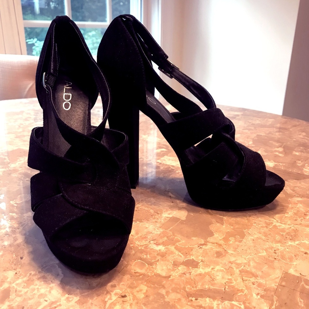 ALDO Platform Heels with Criss-Cross Straps